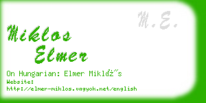 miklos elmer business card